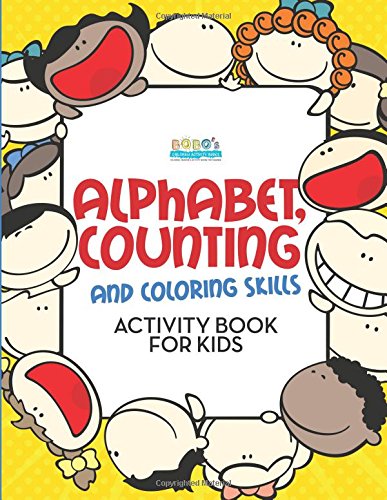 Alphabet, Counting and Coloring Skills Activity Book for Kids