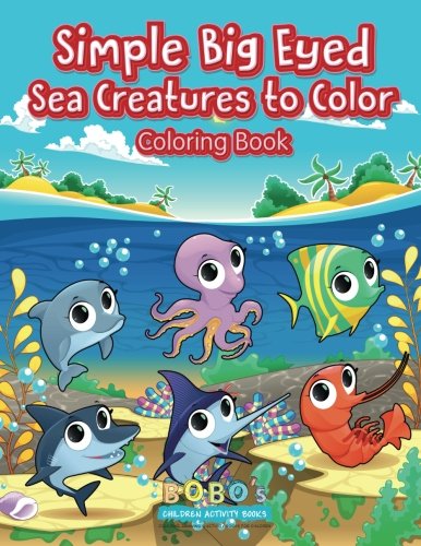 Simple Big Eyed Sea Creatures to Color Coloring Book